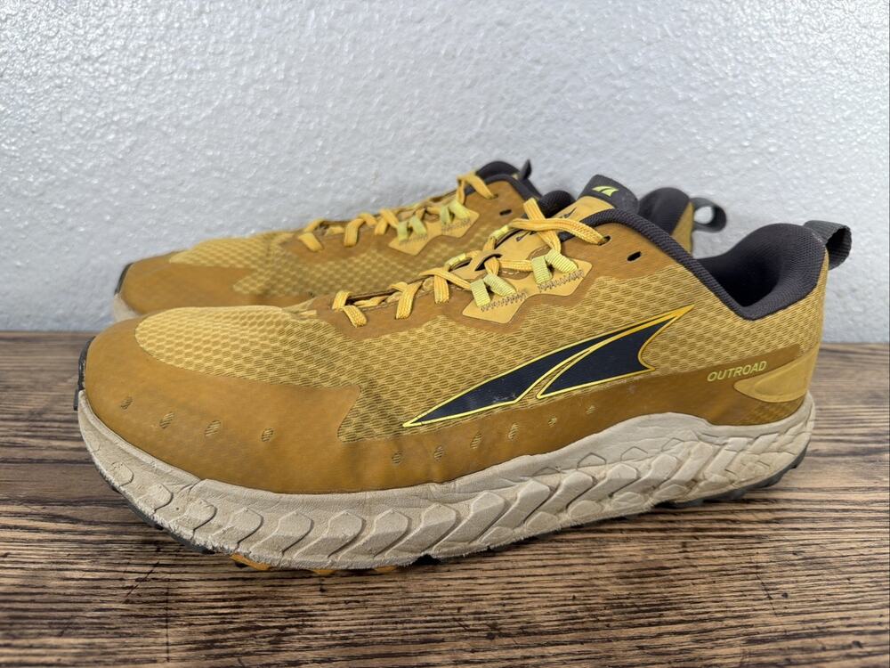 Altra Outroad Trail Running Shoes Men 14 Yellow Zero Drop AL0A7R6N270 Sneakers